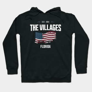 The Villages Florida - Old Glory Patriotic USA Flag July 4th Hoodie